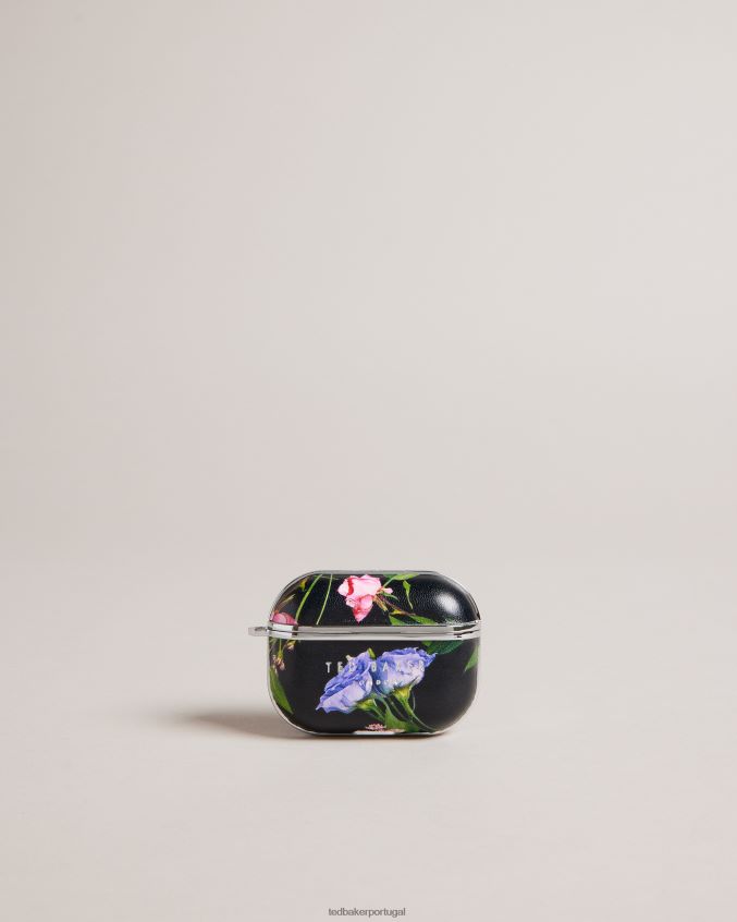 artigos para casa Ted Baker capa airpod pro floral de couro sintético anoraa preto coleção 8X6HDF2111