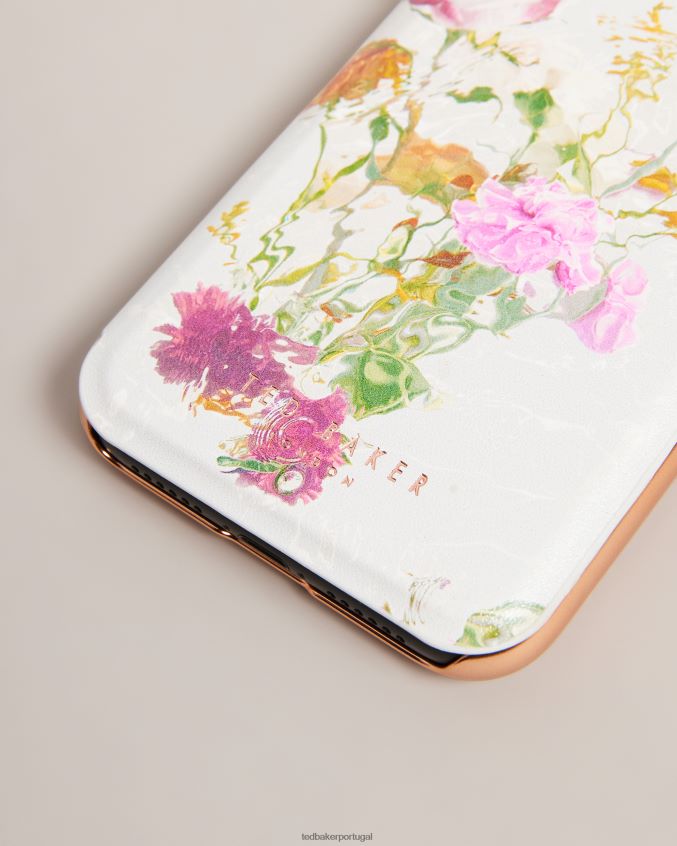 artigos para casa Ted Baker capa espelhada floral aquarela gladyss para iphone 11 Rosa pálido coleção 8X6HDF2105