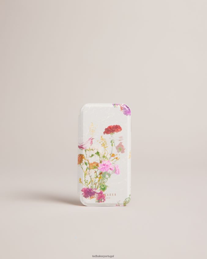 artigos para casa Ted Baker capa espelhada floral aquarela gwladys para iphone 13 e 14 Rosa pálido coleção 8X6HDF2101