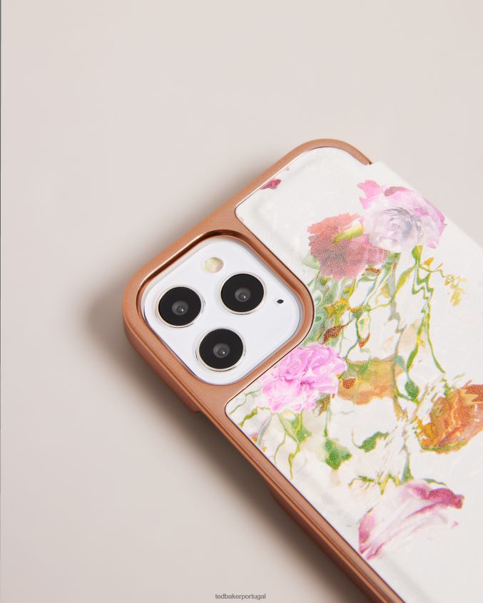artigos para casa Ted Baker capa espelhada gwladus aquarela floral para iphone 12 e 12 pro Rosa pálido coleção 8X6HDF2102