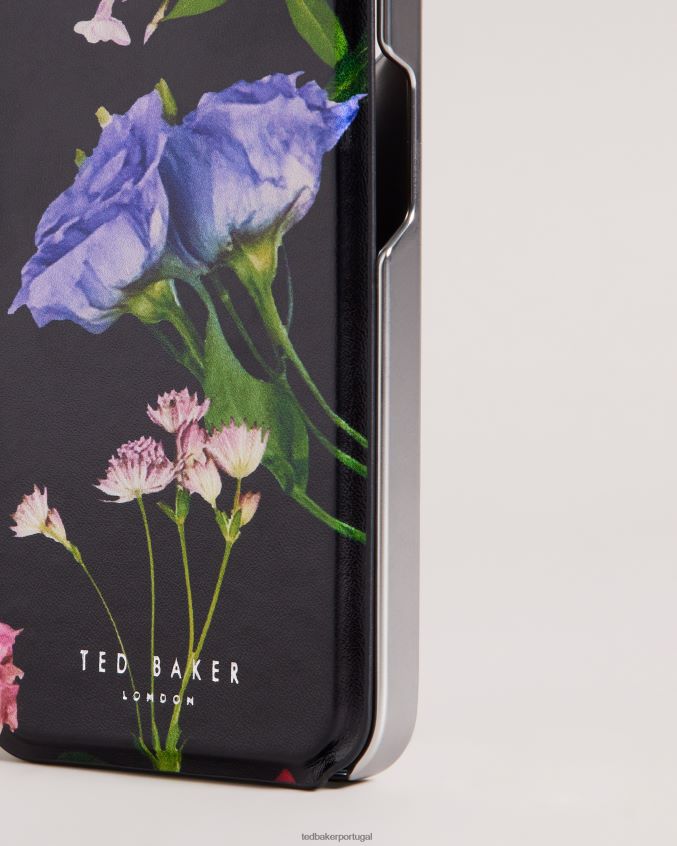 artigos para casa Ted Baker capa espelhada para iphone 13 pro com estampa de buquê akivan preto coleção 8X6HDF2108