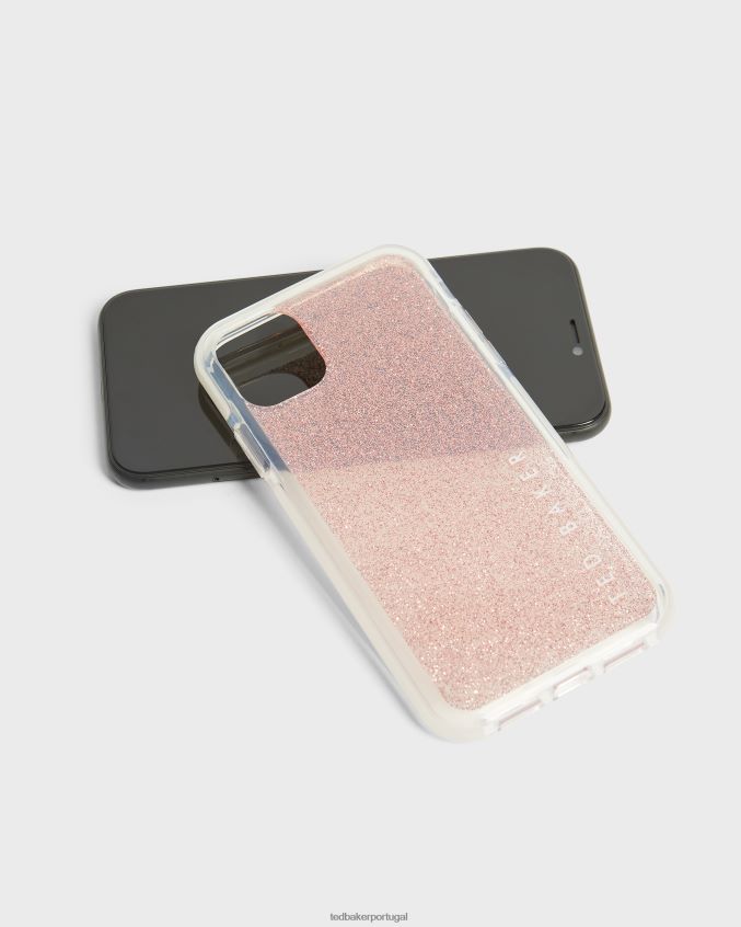 artigos para casa Ted Baker capa iphone 11 anti-choque com glitter roseaa bebê Rosa coleção 8X6HDF2112