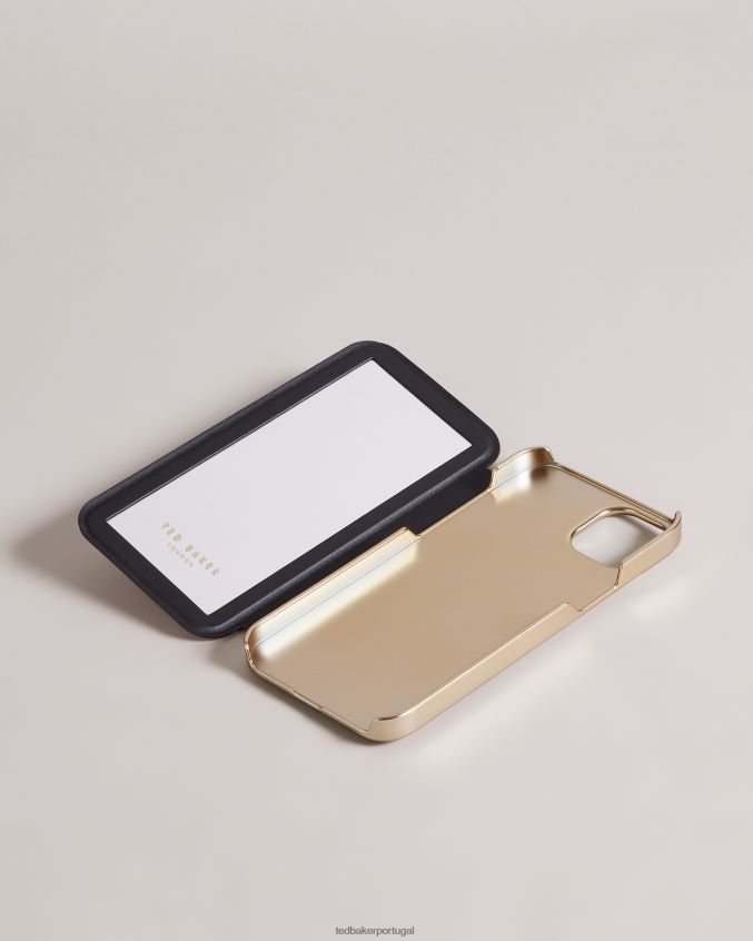 artigos para casa Ted Baker monetano desfocado floral espelho fólio iphone 14 max rosa coleção 8X6HDF2114