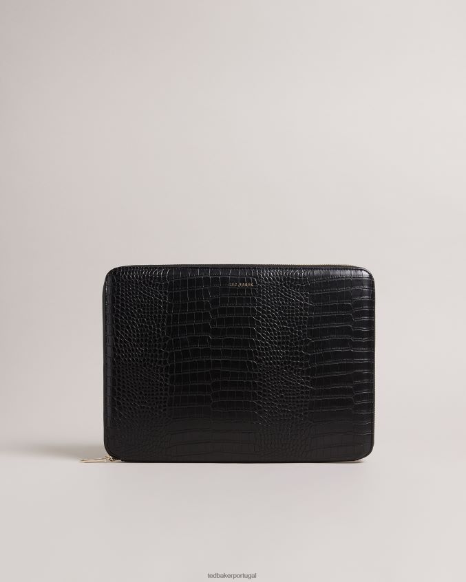 artigos para casa Ted Baker steliaa imitação de capa para laptop croc 13 preto coleção 8X6HDF792