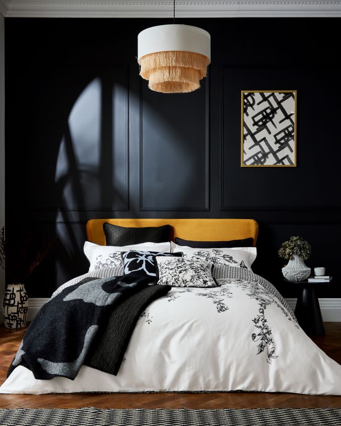 artigos para casa Ted Baker conjunto de capa de edredon droplt elegância completa/queen marfim coleção 8X6HDF2090