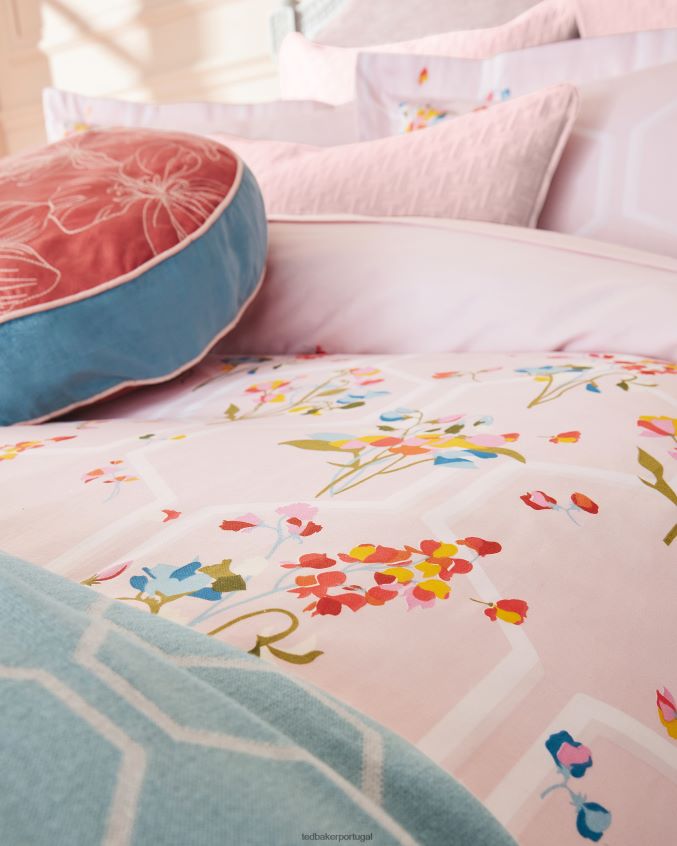 artigos para casa Ted Baker conjunto de capa de edredon king hortelã-pimenta pmints rosa coleção 8X6HDF2100
