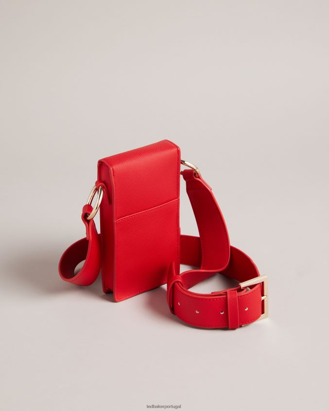 presentes Ted Baker bolsa de coração cravejada shamih e porta-cartões vermelho mulheres 8X6HDF947