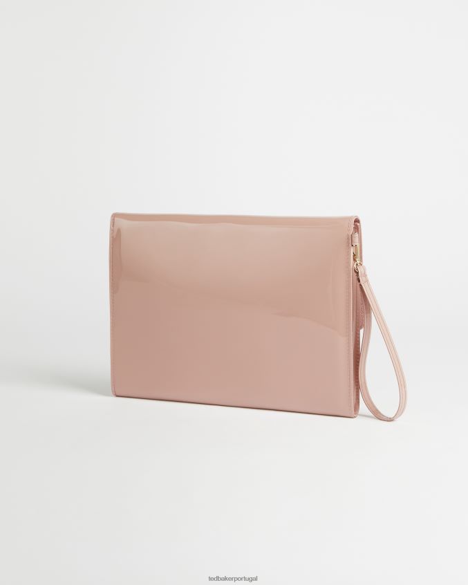 presentes Ted Baker bolsa envelope com laço nikkey nó Rosa pálido mulheres 8X6HDF775