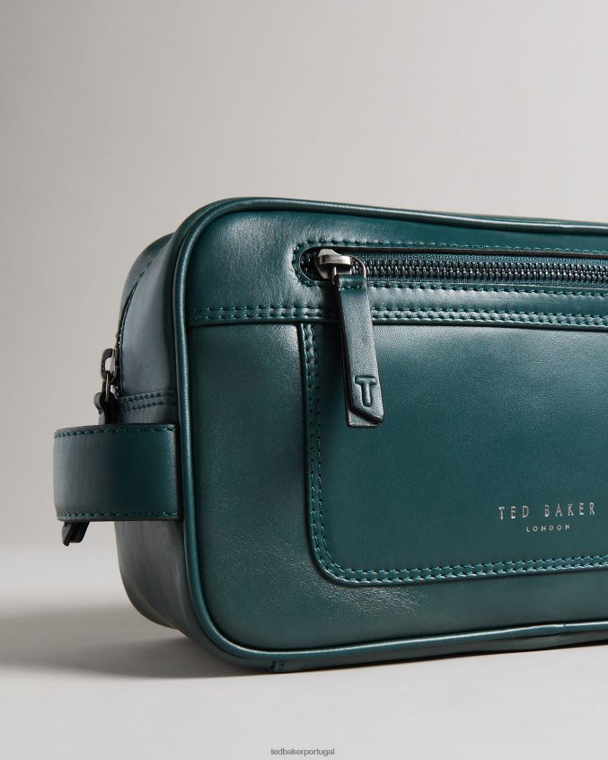 presentes Ted Baker bolsa de couro dann verde escuro homens 8X6HDF2078