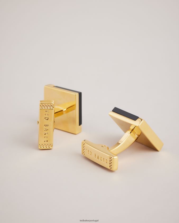 acessórios Ted Baker abotoaduras quadradas resinn cor de ouro homens 8X6HDF1973
