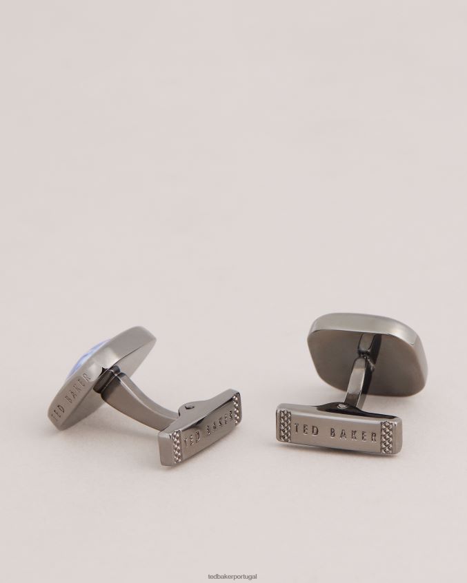 acessórios Ted Baker botões de punho em mármore azul homens 8X6HDF1961