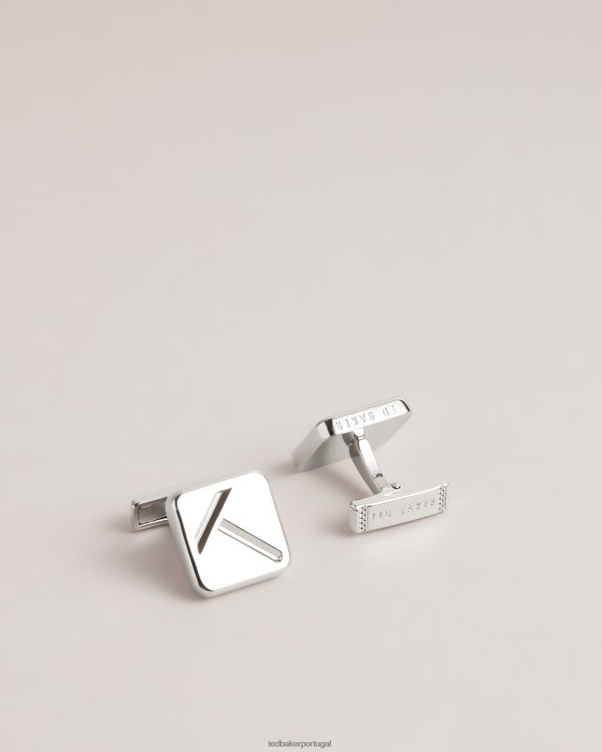 acessórios Ted Baker conjunto de abotoaduras e alfinetes de gravata de metal klassik cor prata homens 8X6HDF2025