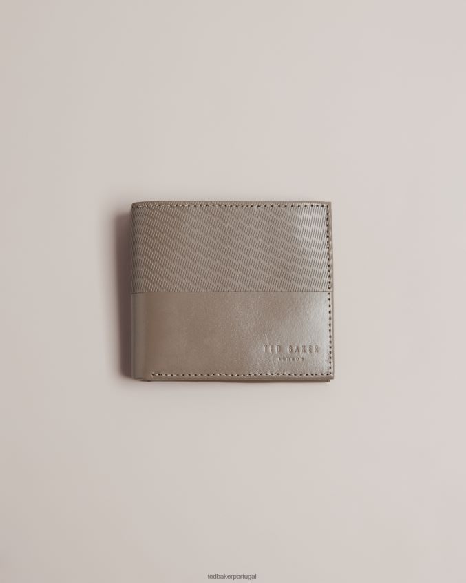 acessórios Ted Baker Carteira bifold com listras gravadas a laser tenary carvão homens 8X6HDF2026