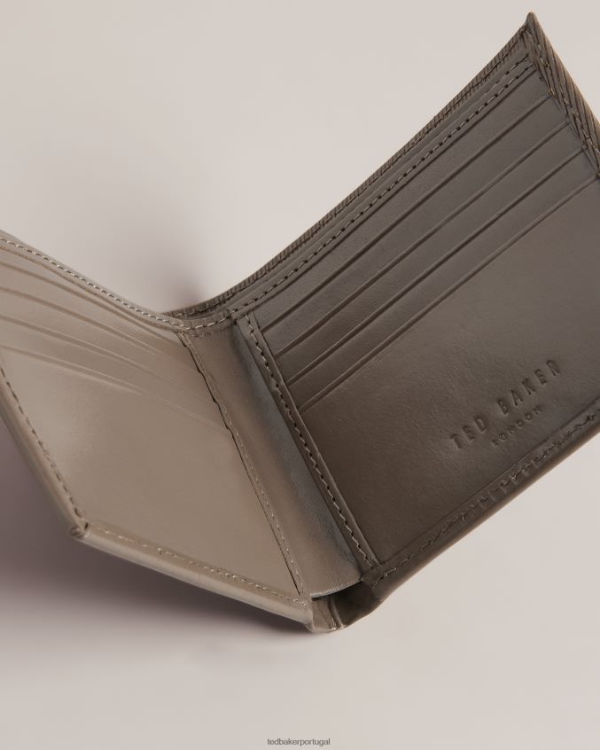 acessórios Ted Baker Carteira bifold com listras gravadas a laser tenary carvão homens 8X6HDF2026