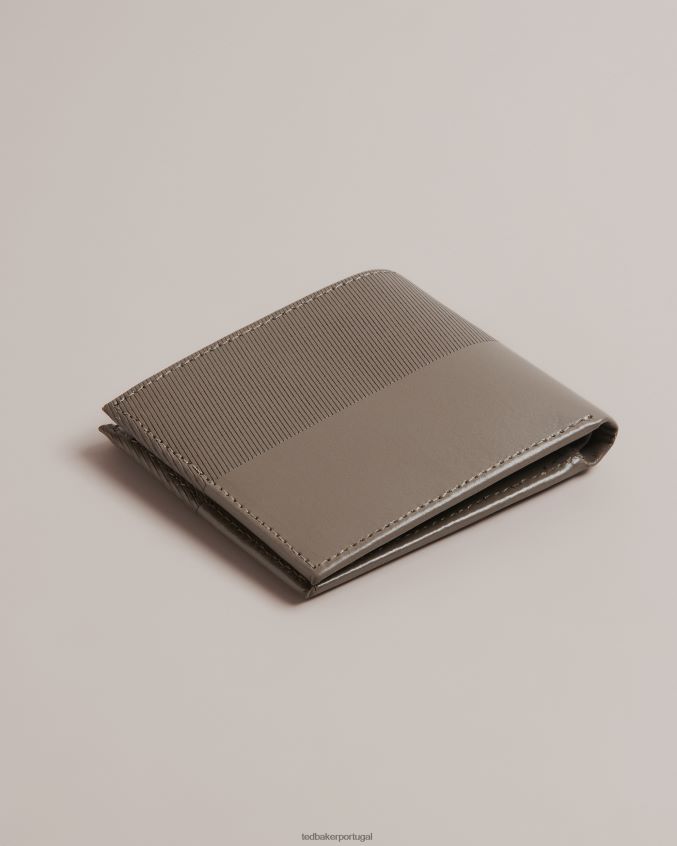 acessórios Ted Baker Carteira bifold com listras gravadas a laser tenary carvão homens 8X6HDF2026