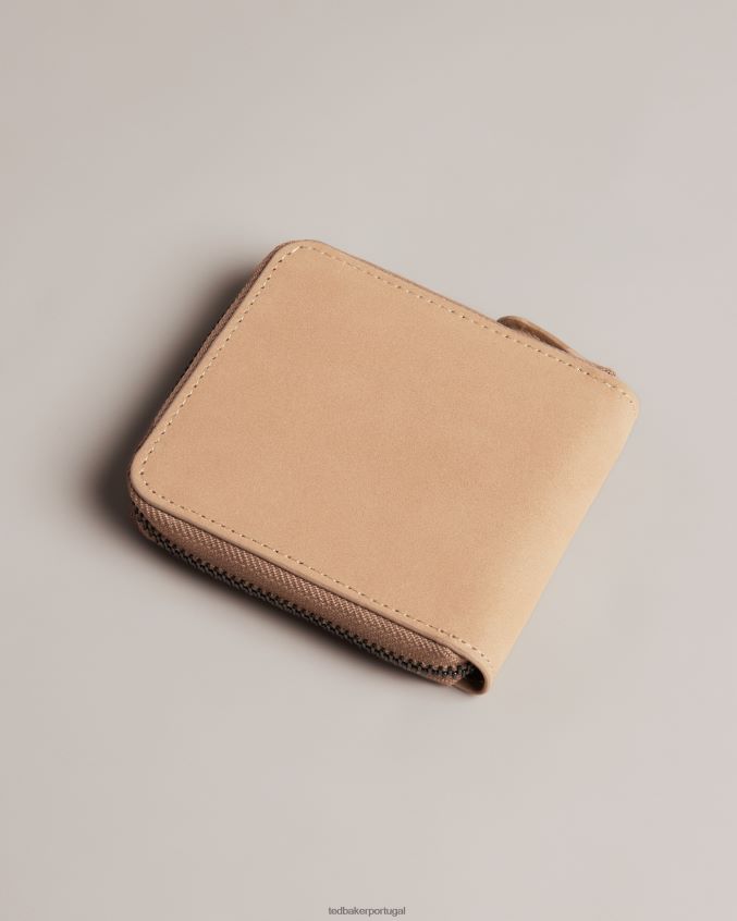 acessórios Ted Baker carteira krolt nobuck com zíper marrom homens 8X6HDF2047