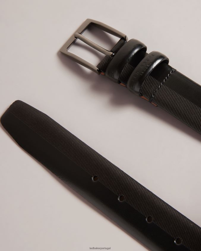 acessórios Ted Baker cinto de couro gravado harvii preto homens 8X6HDF1966