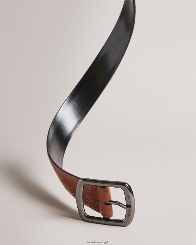 acessórios Ted Baker cinto de couro jaims com detalhe contrastante bronzeado homens 8X6HDF2059