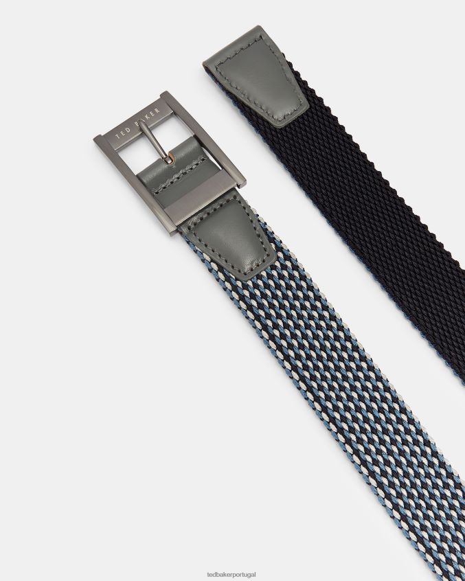 acessórios Ted Baker cinto elástico reversível columm marinha homens 8X6HDF1825