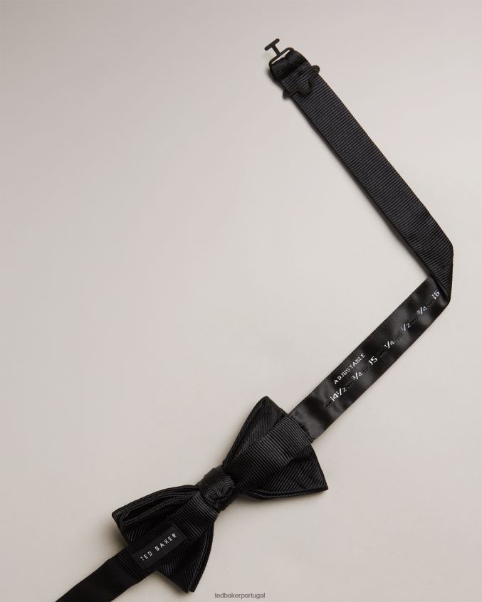 acessórios Ted Baker gravata borboleta de seda com nervuras brosney otomana preto homens 8X6HDF1990