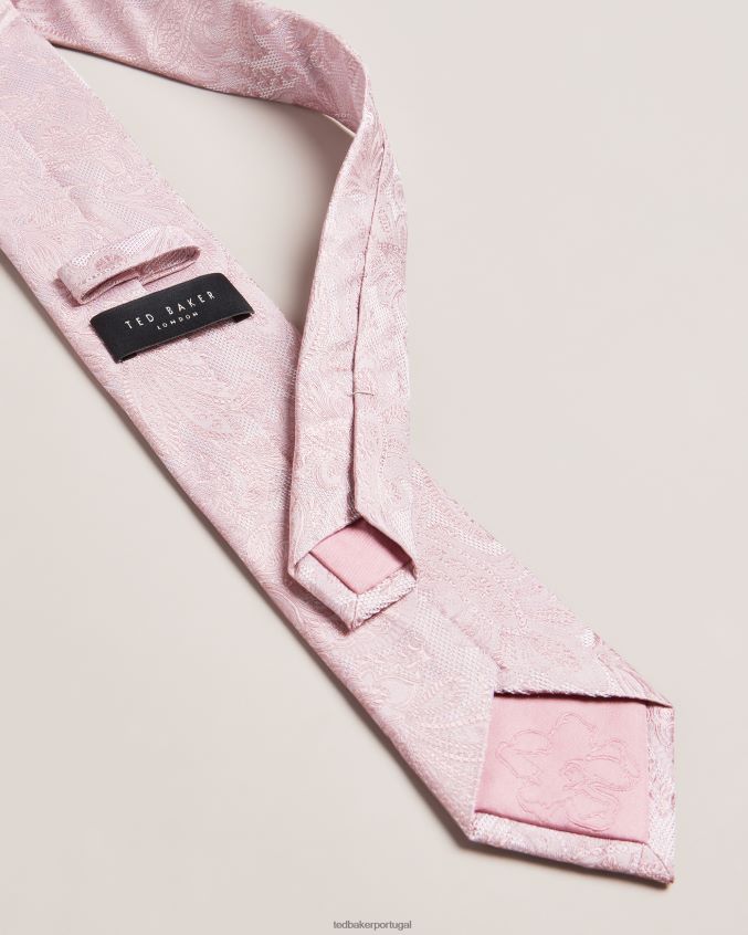 acessórios Ted Baker gravata de seda estampada meews rosa escuro homens 8X6HDF2040