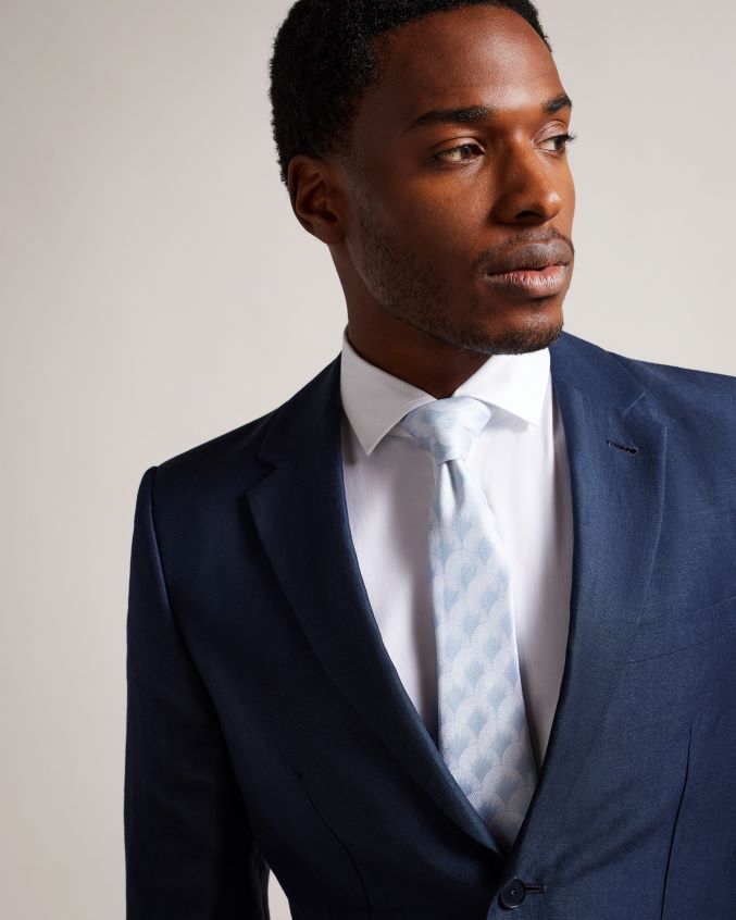 acessórios Ted Baker gravata jacquard hero fan azul homens 8X6HDF1877