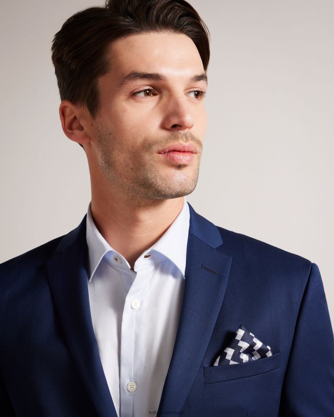 acessórios Ted Baker lenço de bolso de seda com estampa geométrica geopok marinha homens 8X6HDF1991