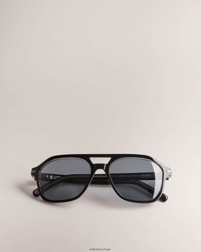 acessórios Ted Baker óculos de sol aviador geométrico blkavi preto homens 8X6HDF2060
