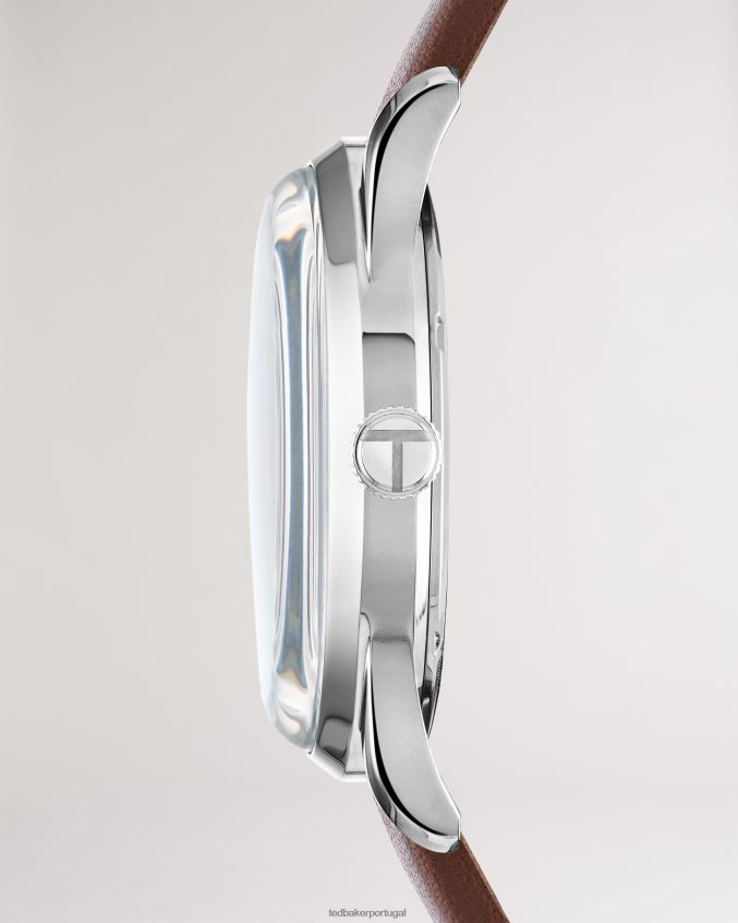 acessórios Ted Baker relógio com pulseira de couro brickk marrom homens 8X6HDF2042