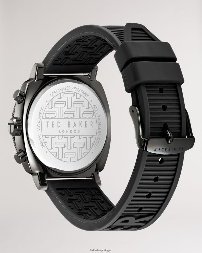 acessórios Ted Baker relógio com pulseira de silicone silcn preto homens 8X6HDF2050