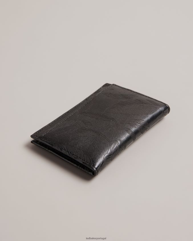 acessórios Ted Baker porta-cartões de folha gravada a laser wincard preto homens 8X6HDF2024