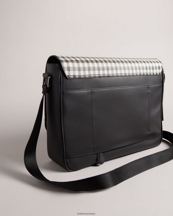 bolsas Ted Baker Bolsa mensageiro Portrey House Check PU marinha homens 8X6HDF1737