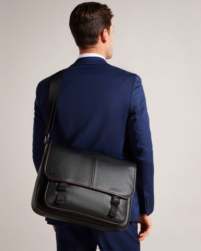bolsas Ted Baker bolsa carteiro josper couro sintético preto homens 8X6HDF1742
