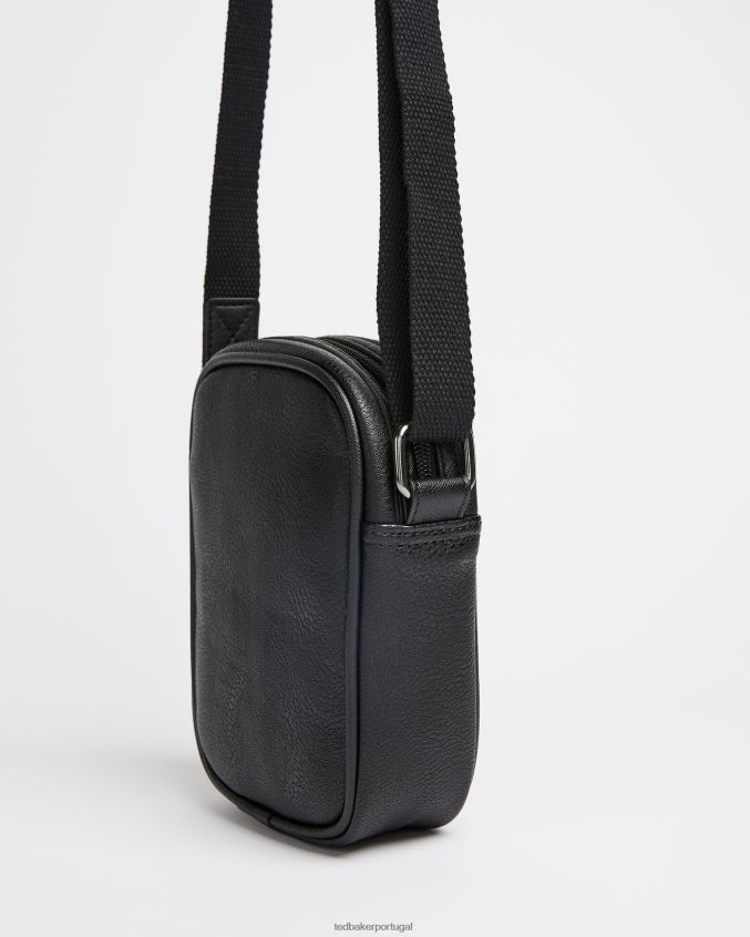bolsas Ted Baker bolsa tiracolo sundie mini de couro preto homens 8X6HDF1789