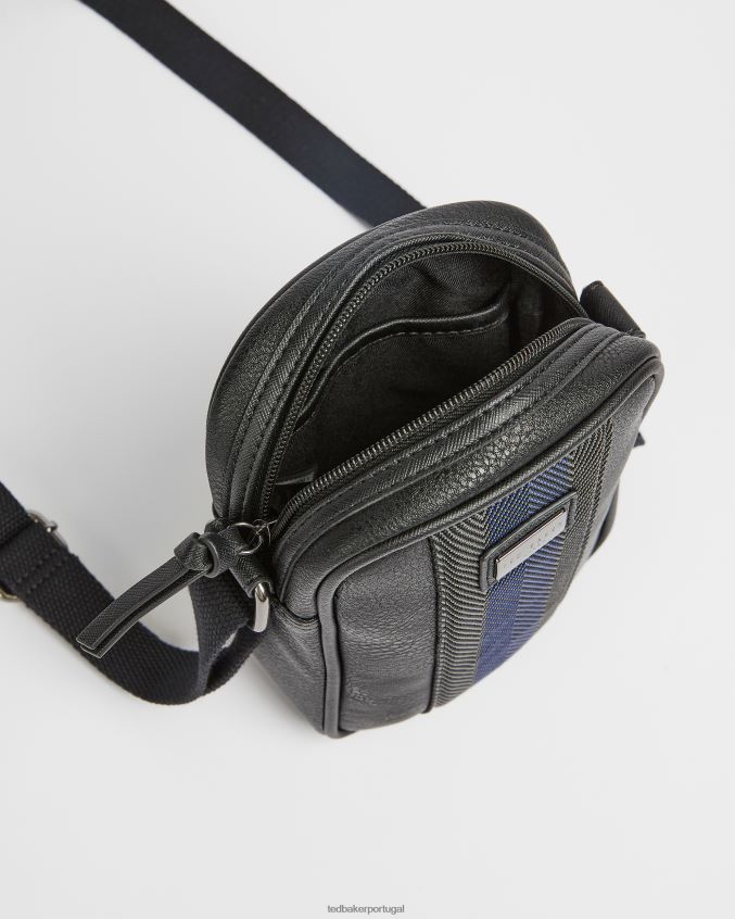 bolsas Ted Baker bolsa tiracolo sundie mini de couro preto homens 8X6HDF1789