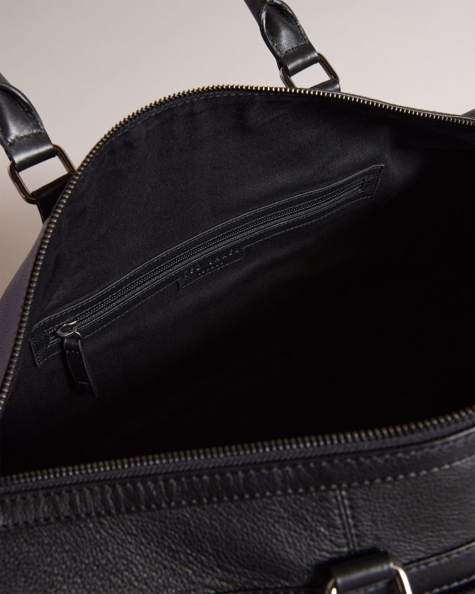 bolsas Ted Baker bolsa canvay em couro texturizado preto homens 8X6HDF1772