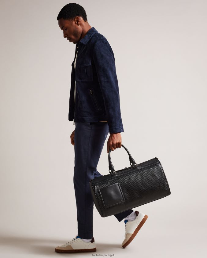 bolsas Ted Baker bolsa canvay em couro texturizado preto homens 8X6HDF1772