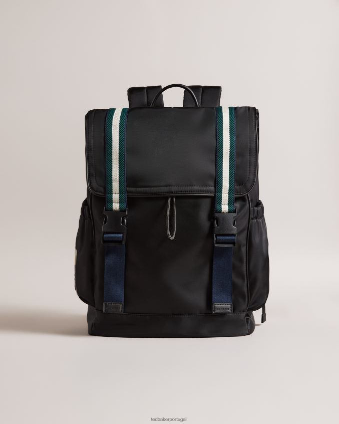 bolsas Ted Baker mochila esportiva retrô matew sarja preto homens 8X6HDF1746