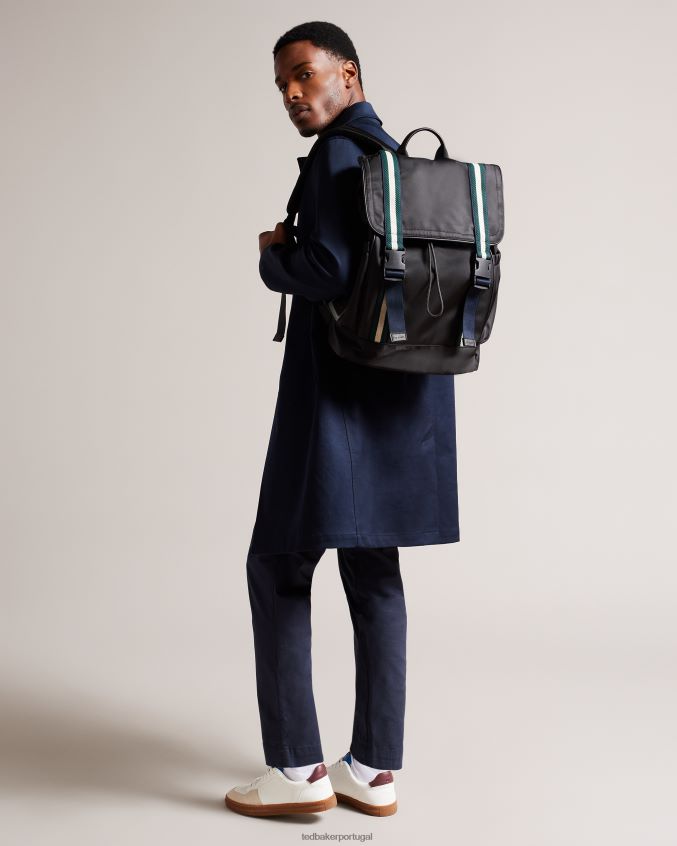 bolsas Ted Baker mochila esportiva retrô matew sarja preto homens 8X6HDF1746