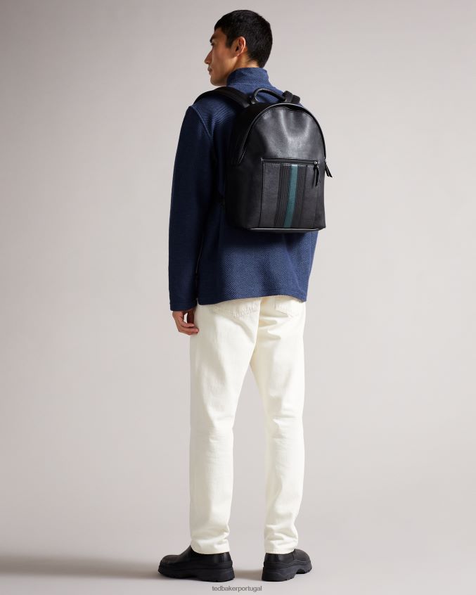 bolsas Ted Baker mochila listrada esentle pu preto homens 8X6HDF1749