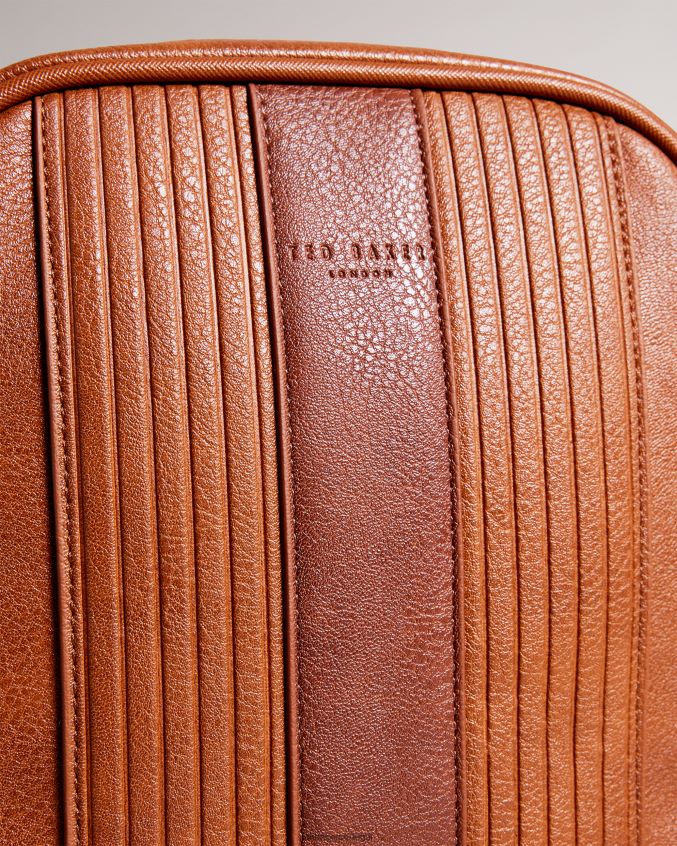 bolsas Ted Baker bolsa de voo em pu listrada grande everton bronzeado homens 8X6HDF1766