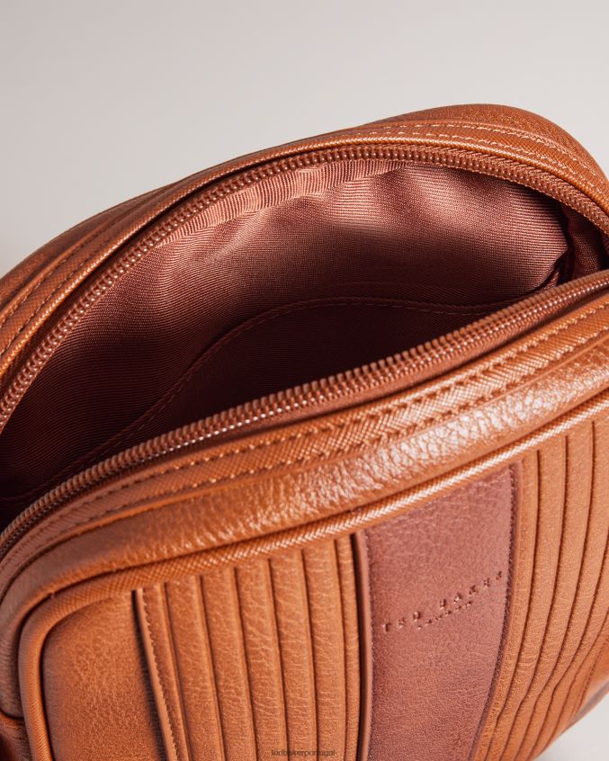 bolsas Ted Baker bolsa de voo em pu listrada grande everton bronzeado homens 8X6HDF1766