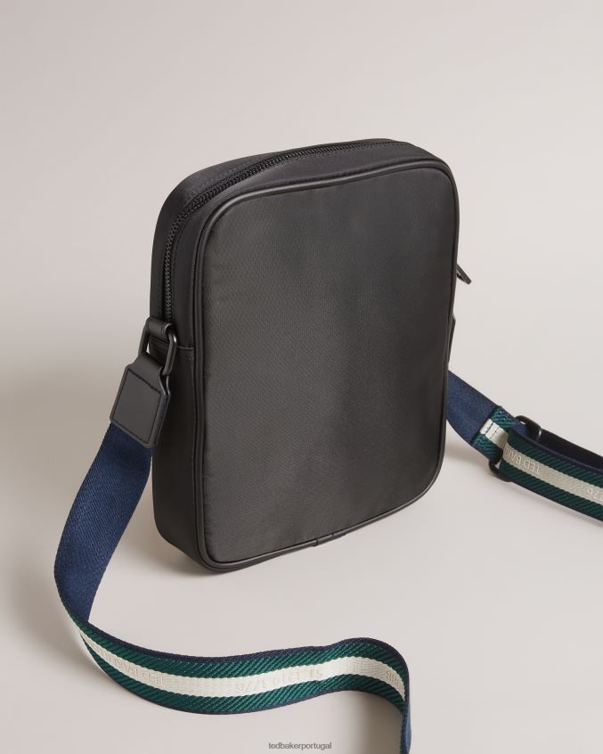 bolsas Ted Baker bolsa de voo esportiva retrô matee sarja preto homens 8X6HDF1778