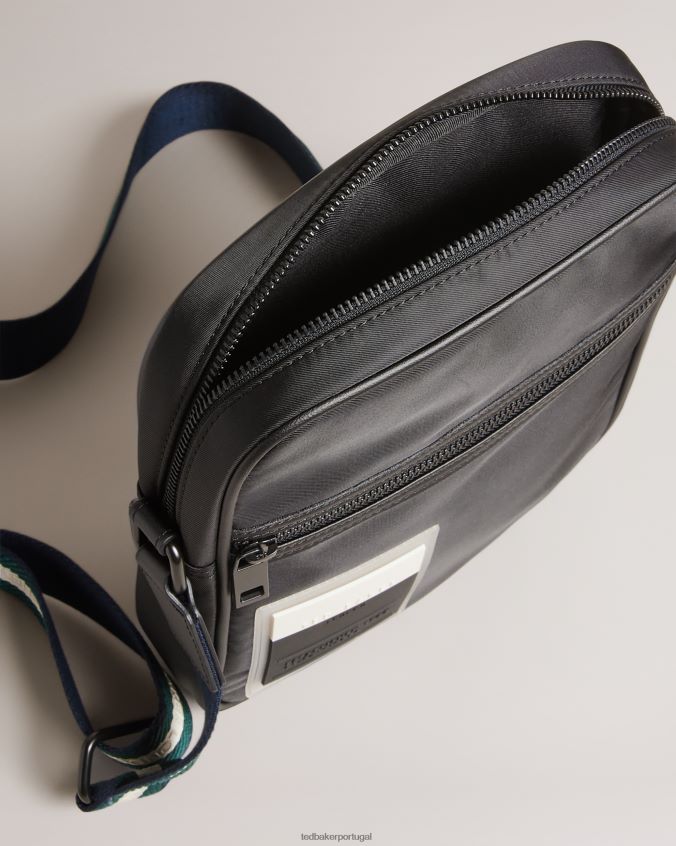 bolsas Ted Baker bolsa de voo esportiva retrô matee sarja preto homens 8X6HDF1778