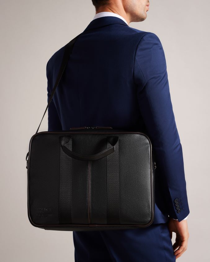 bolsas Ted Baker bolsa para documentos joshey em couro sintético preto homens 8X6HDF1745