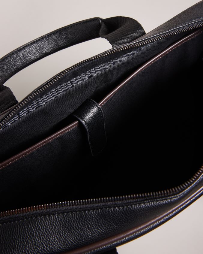 bolsas Ted Baker bolsa para documentos joshey em couro sintético preto homens 8X6HDF1745