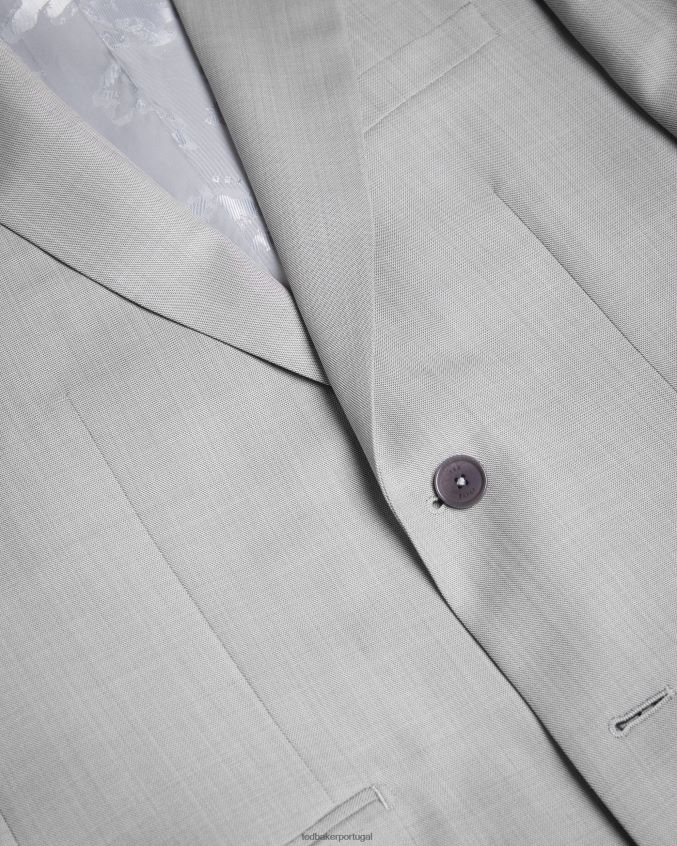 roupas Ted Baker blazer de lã virgem byronj cinza claro homens 8X6HDF1368