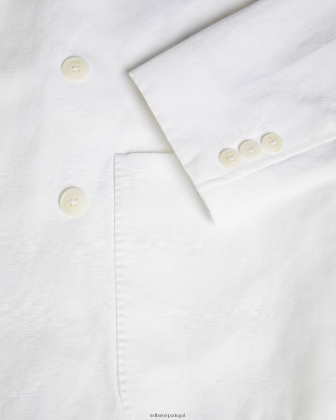 roupas Ted Baker ithon blazer otomano trespassado branco homens 8X6HDF1398