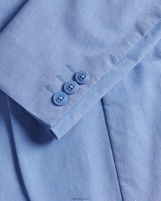 roupas Ted Baker paco shot blazer de algodão azul homens 8X6HDF1455