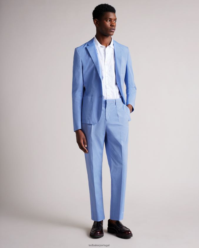 roupas Ted Baker paco shot blazer de algodão azul homens 8X6HDF1455